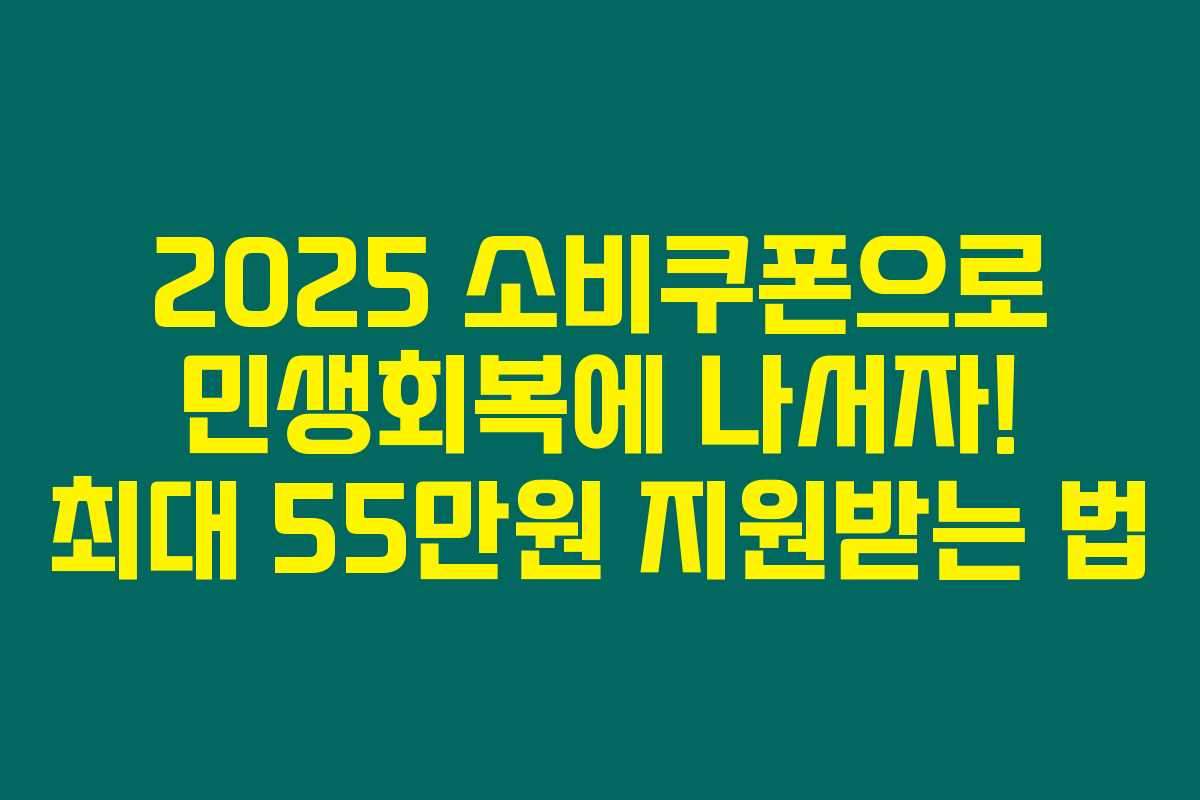 2025 소비쿠폰으로 민생회복에 나서자! 최대 55만원 지원받는 법 2025 소비쿠폰으로 민생회복에 나서자! 최대 55만원 지원받는 법