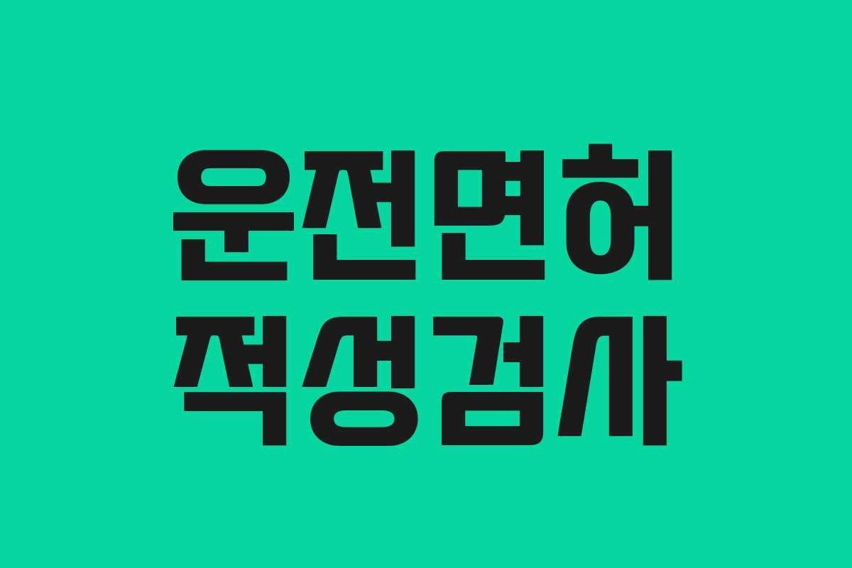 운전면허 적성검사