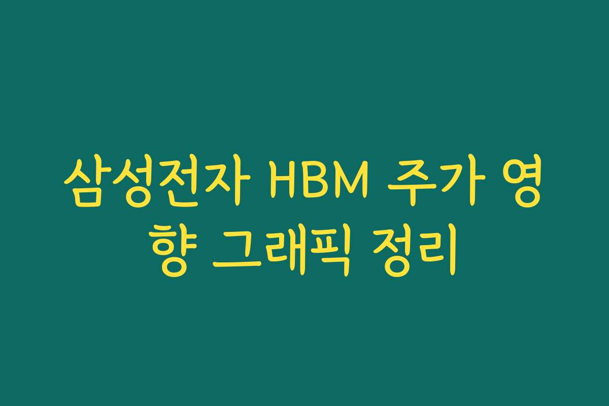 삼성전자 HBM 주가 영향 그래픽 정리