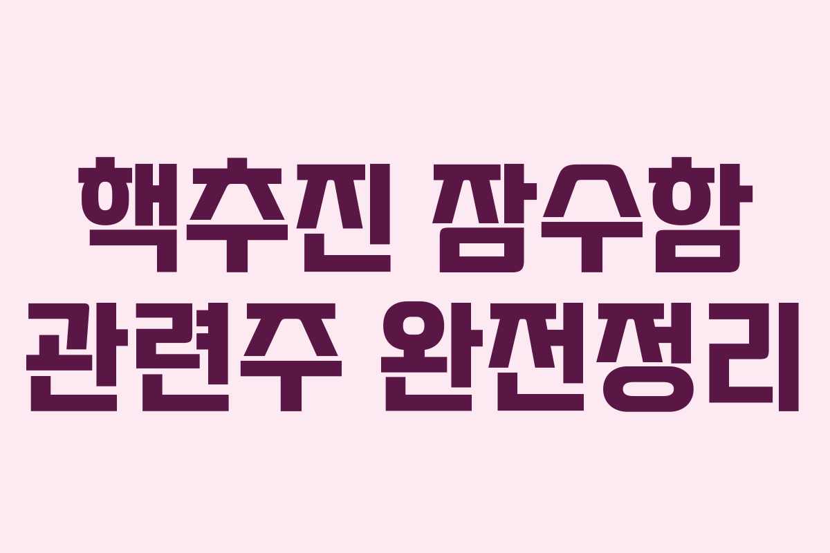 핵추진 잠수함 관련주 완전정리