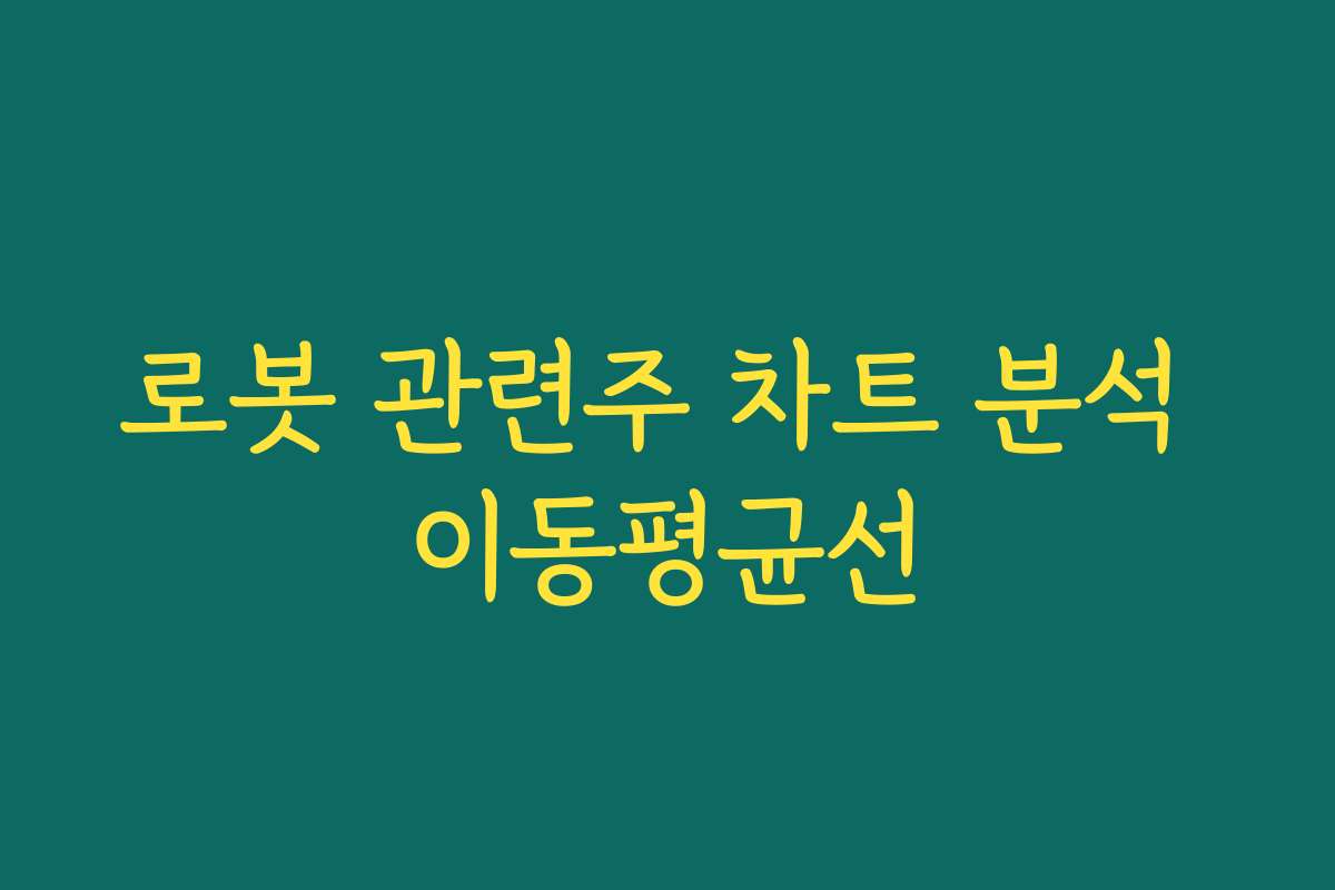 로봇 관련주 차트 분석 이동평균선