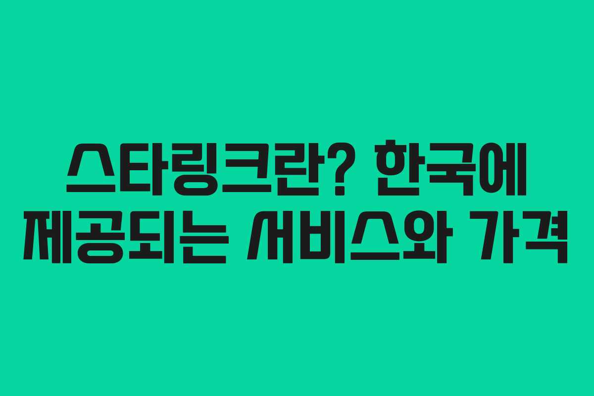 스타링크란? 한국에 제공되는 서비스와 가격
