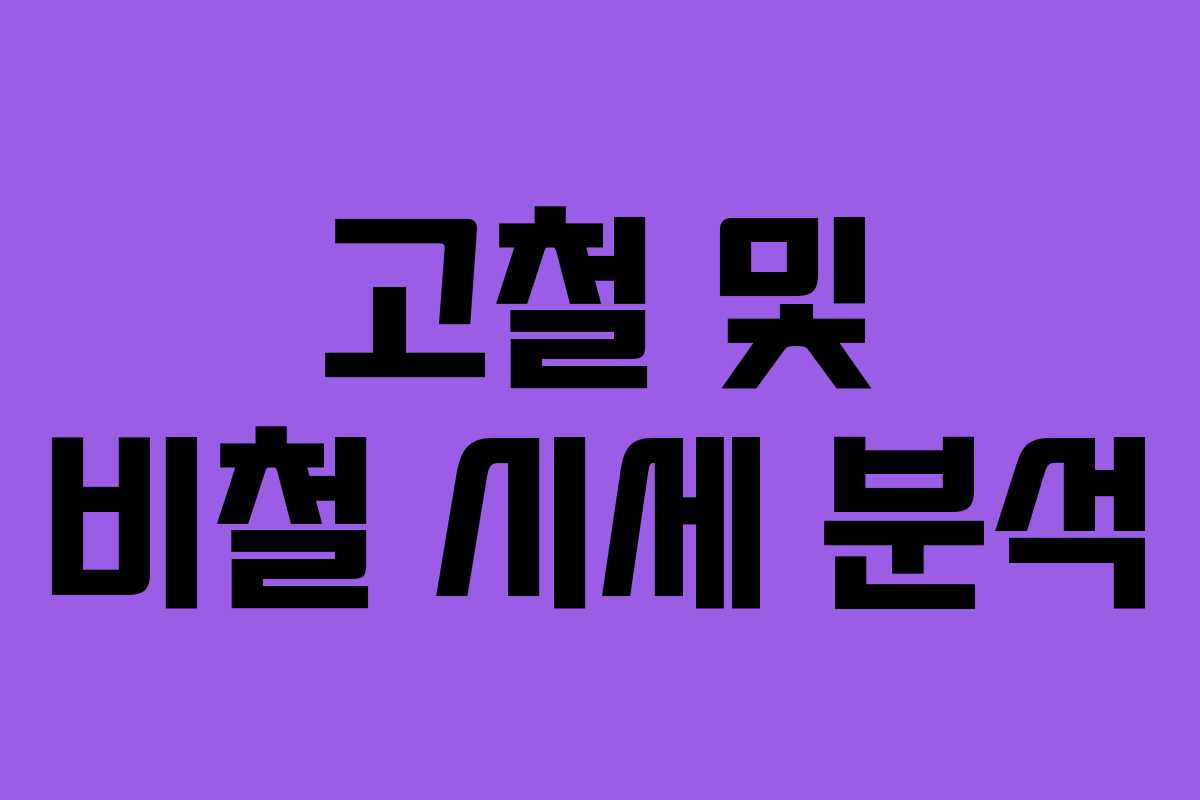 고철 및 비철 시세 분석