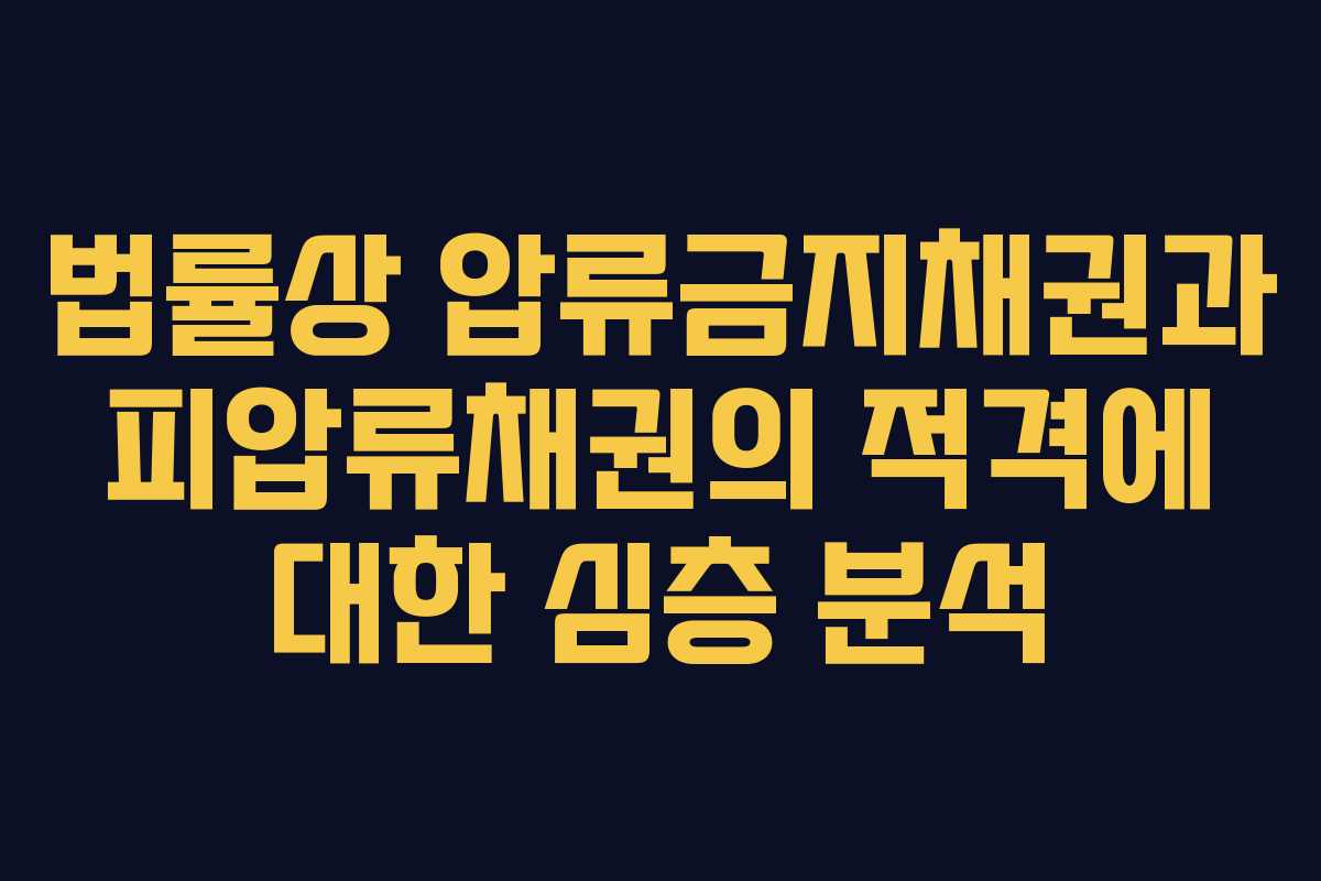 법률상 압류금지채권과 피압류채권의 적격에 대한 심층 분석 법률상 압류금지채권과 피압류채권의 적격에 대한 심층 분석