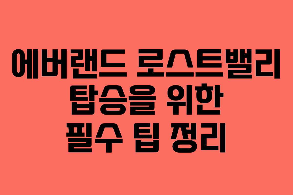 에버랜드 로스트밸리 탑승을 위한 필수 팁 정리