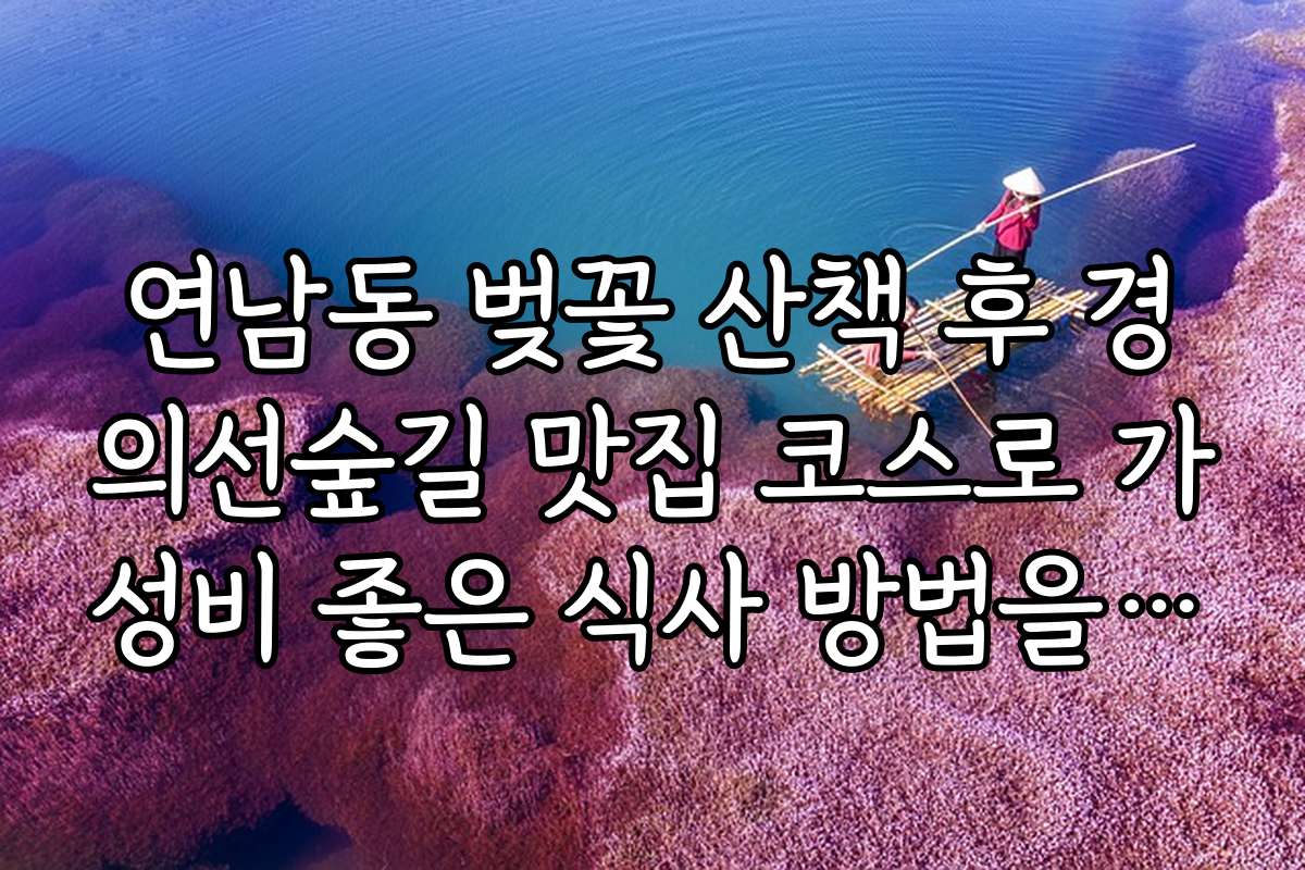 연남동 벚꽃 산책 후 경의선숲길 맛집 코스로 가성비 좋은 식사 방법을 알아보세요