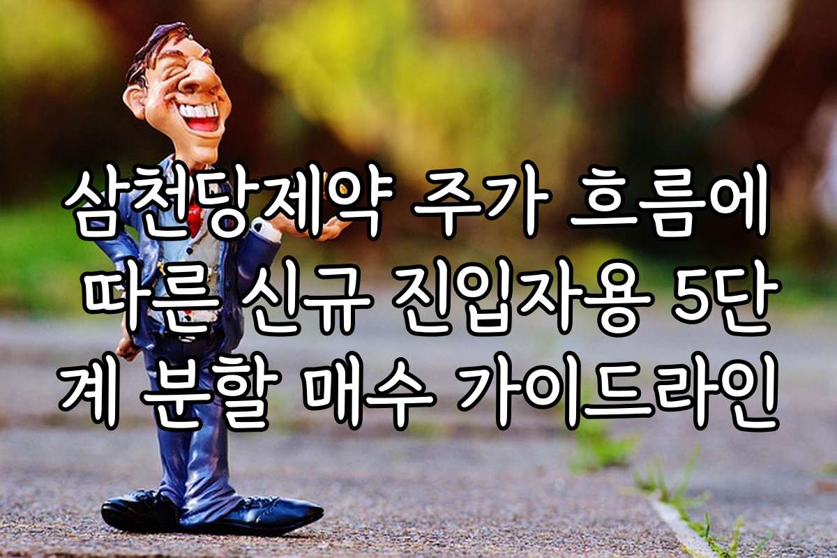 삼천당제약 주가 흐름에 따른 신규 진입자용 5단계 분할 매수 가이드라인