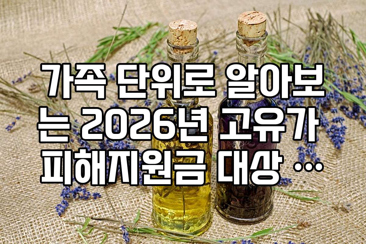 가족 단위로 알아보는 2026년 고유가 피해지원금 대상 확인 방법