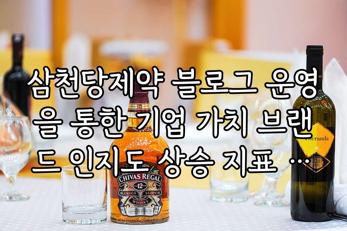 삼천당제약 블로그 운영을 통한 기업 가치 브랜드 인지도 상승 지표 측정 결과