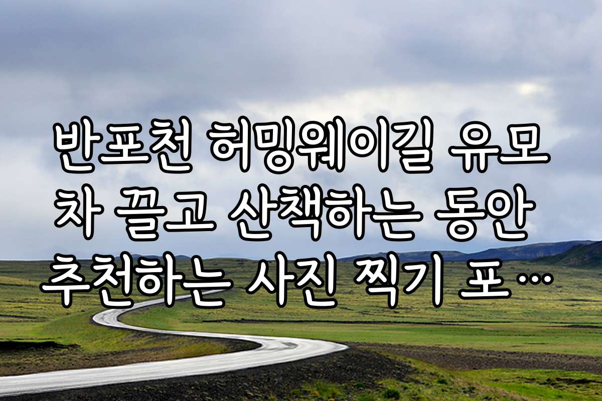 반포천 허밍웨이길 유모차 끌고 산책하는 동안 추천하는 사진 찍기 포인트와 인생샷 명소는 어디인가