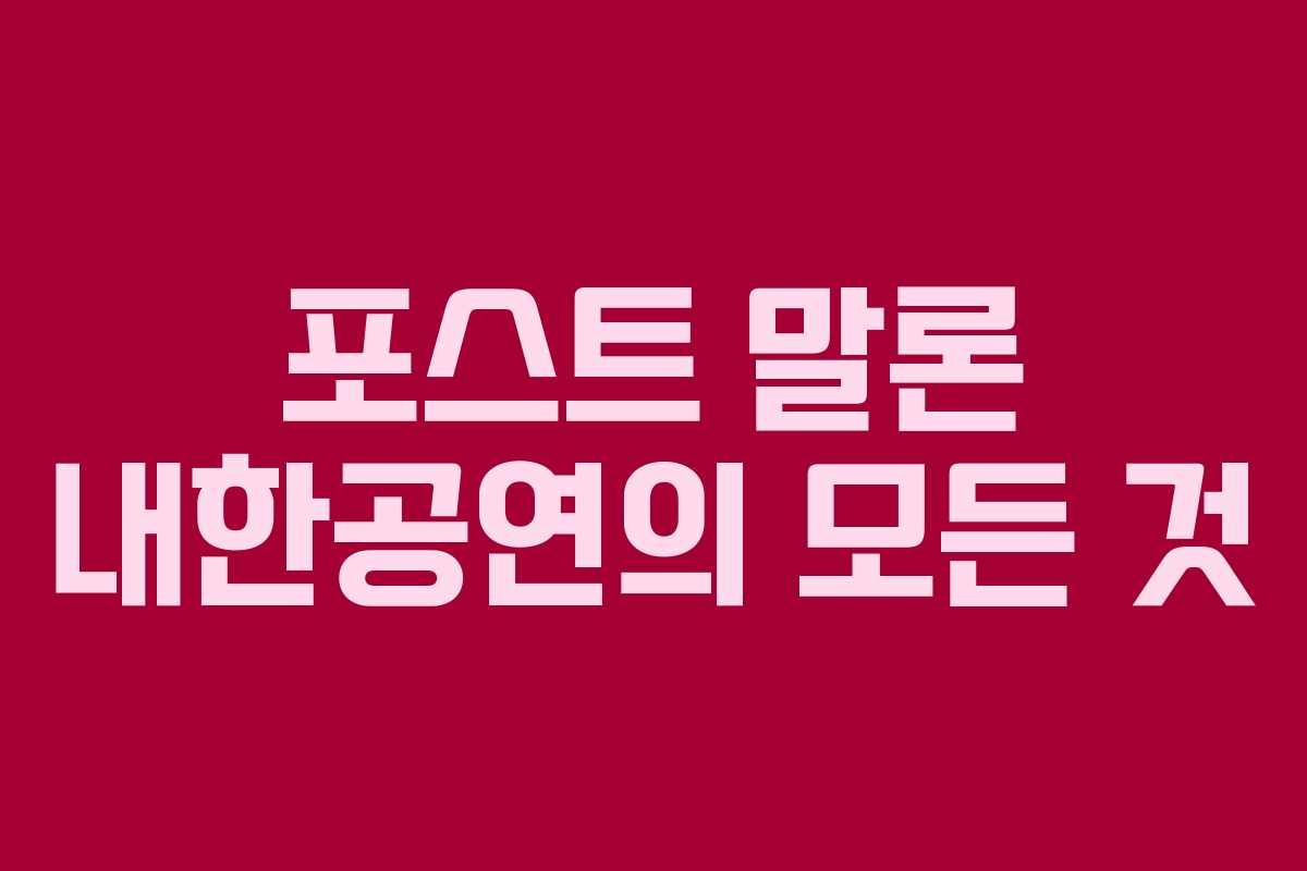 포스트 말론 내한공연의 모든 것