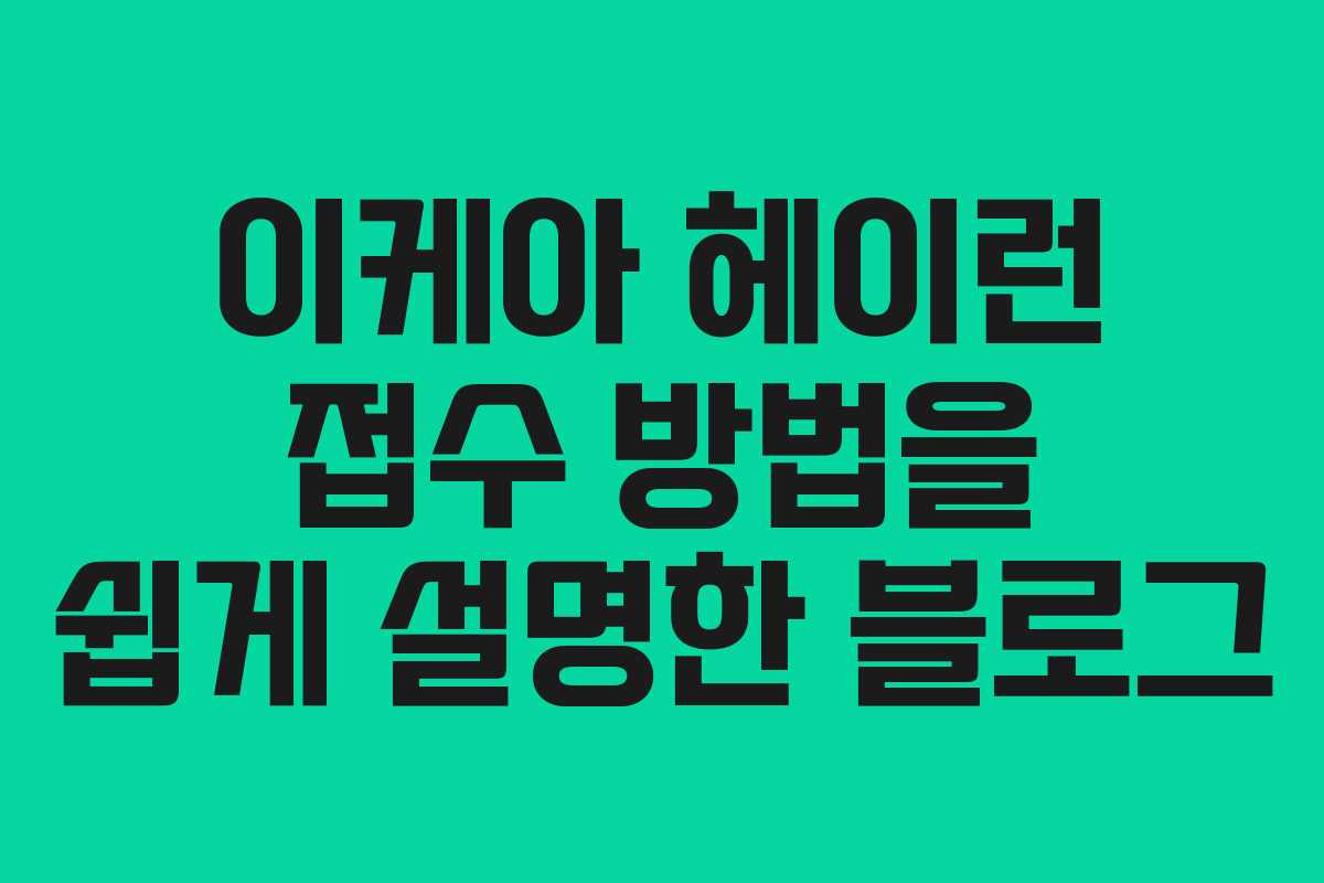 이케아 헤이런 접수 방법을 쉽게 설명한 블로그
