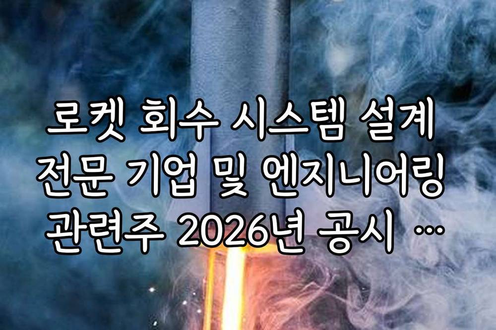 로켓 회수 시스템 설계 전문 기업 및 엔지니어링 관련주 2026년 공시 요약