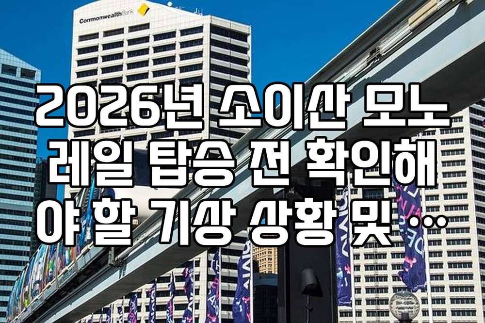 2026년 소이산 모노레일 탑승 전 확인해야 할 기상 상황 및 휴장 공고