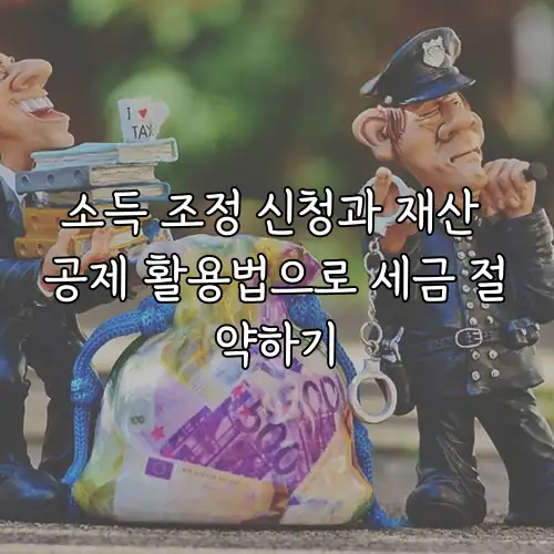 소득 조정 신청과 재산 공제 활용법으로 세금 절약하기
