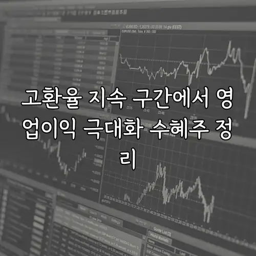 고환율 지속 구간에서 영업이익 극대화 수혜주 정리