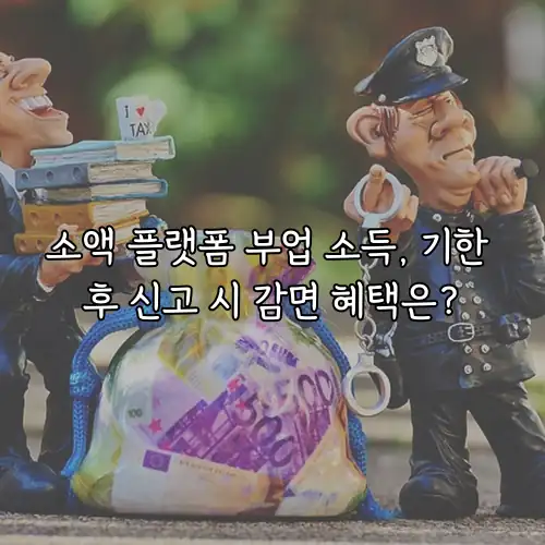 소액 플랫폼 부업 소득, 기한 후 신고 시 감면 혜택은?