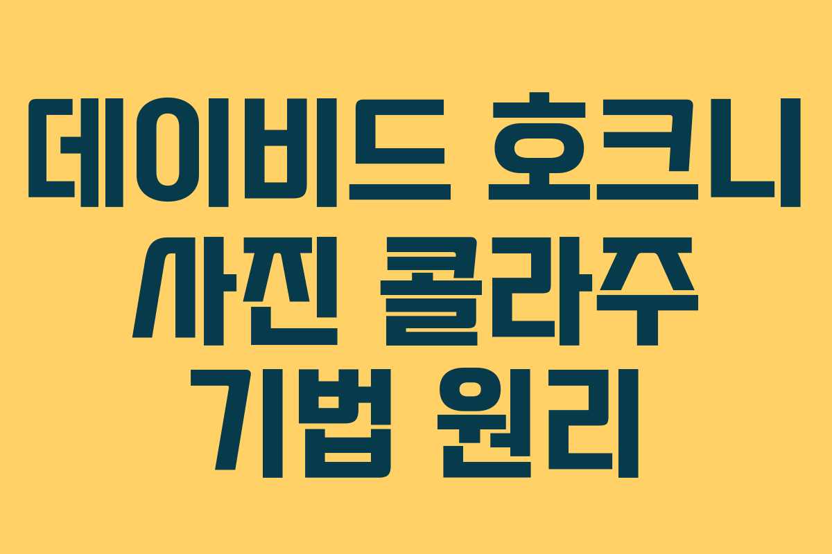데이비드 호크니 사진 콜라주 기법 원리